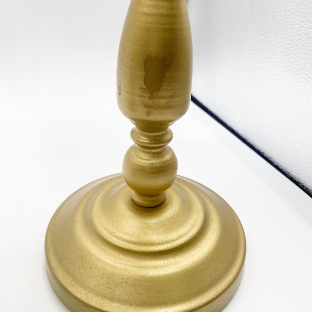 Gold Candelabra Set Candle Stand Crystal Accents Wedding Cute Fancy Elegant - Picture 9 of 10